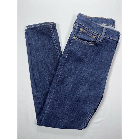 Polo Ralph Lauren Dark Wash Skinny Jeans 32x29 Slimming Stretch Denim - Picture 2 of 11